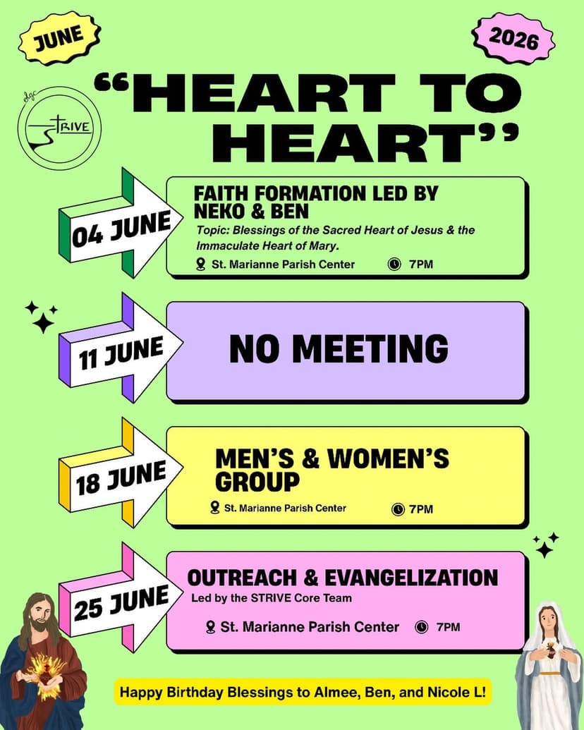 Strive June Calendar